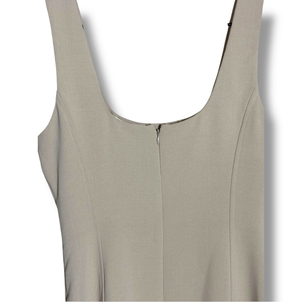 Joie Cream Sleeveless A-Line Square Neck Soft Fit & Flare Midi Dress - Picture 15 of 15